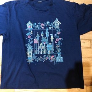 Navy bird house tee